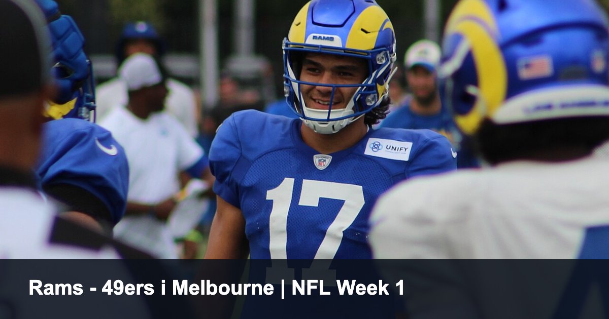 Rams mod 49ers i Melbourne i NFL Week 1 2026